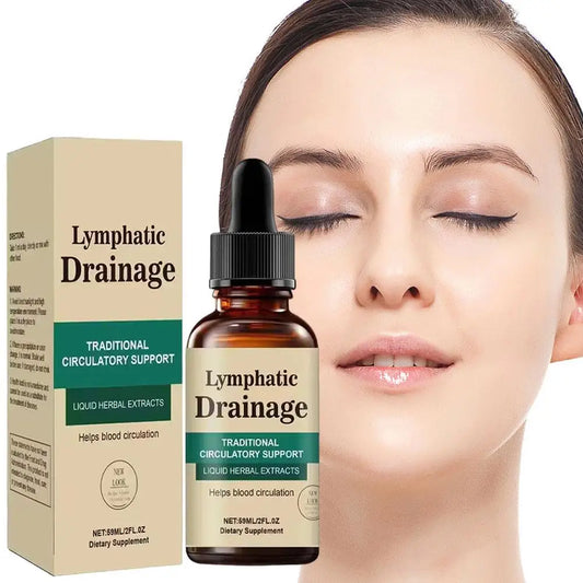 Lymphatic Drainage Drops 59ml, Natural Herbal Liquid Supplement for Circulatory Support, Easy-to-Use for Men & Women