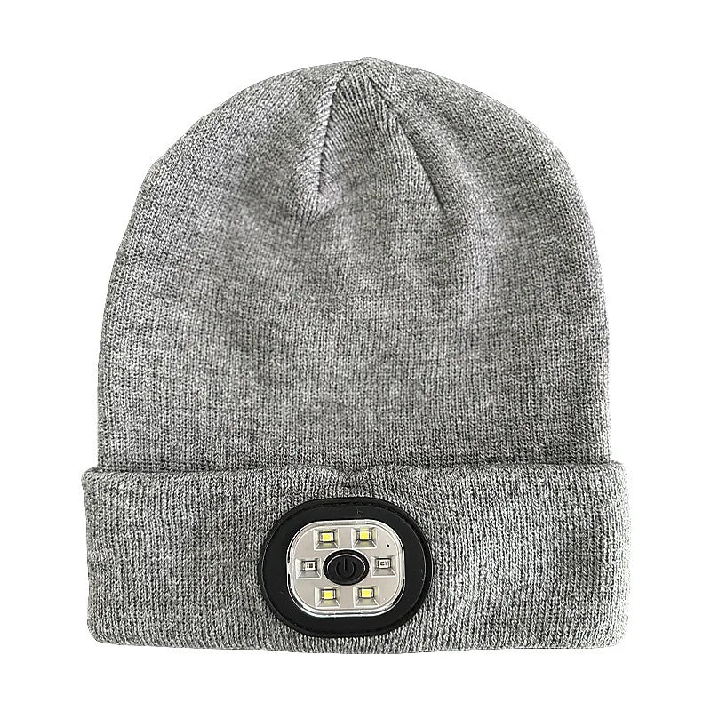 3-in-1 Function Bluetooth Beanie, Bluetooth Beanie with Light, Unisex 6 LED USB Rechargeable with Cordless Headphones  beanie