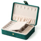 1pc Elegant Velvet Jewelry Organizer Box Portable Necklace Bracelet Earrings Rings Display Storage Boxes for Travel or Home Use