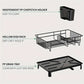 Rustproof Dish Drying Rack Kitchen Countertop Dish Rack Dish Drainer Organizer with Utensil Holder＆ Drain Board for Kitchen Sink