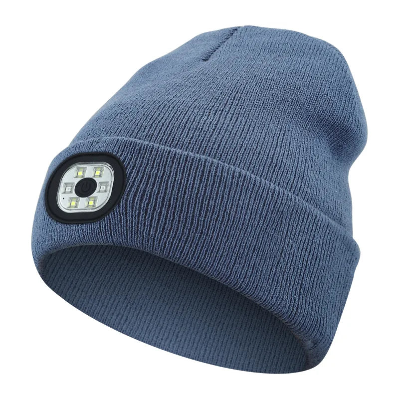 3-in-1 Function Bluetooth Beanie, Bluetooth Beanie with Light, Unisex 6 LED USB Rechargeable with Cordless Headphones  beanie
