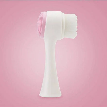 Silica Gel Facial Brush Double Sided Facial Cleanser Blackhead Removing Product Pore Cleaner Exfoliating Facial Brush Face Brush