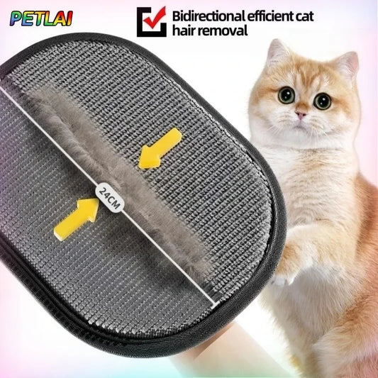 Pet hair glove removal Cat Grooming Reusable Electrostatic Dedusting Brush Dog Hair Remover for Couch Carpet Clothes Washable