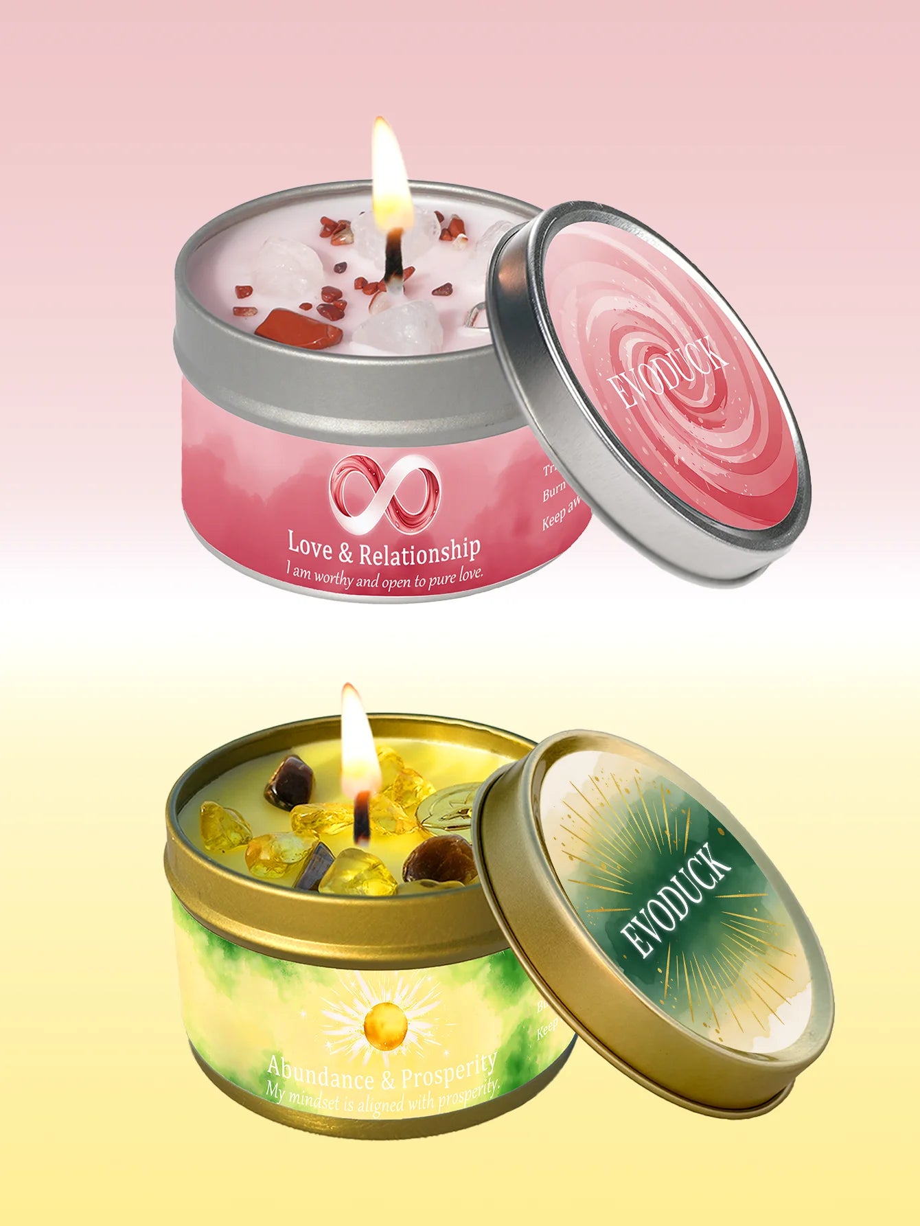 Scented Candles 3oz Law of Attraction Love Manifestation Energy Boosting Christmas Home Decoration Candle Holders Gift