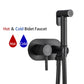 ULA Black Bidet faucet Portable Bidet Sprayer Brass Bathroom Toilet Faucet Hot Cold Water Bidet Mixer Bathroom Shower Head