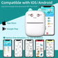 Compact Wireless Mini Thermal Printer - Perfect for On-the-Go Photo Printing with 6 Rolls Included