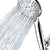 Professional High Pressure Handheld Shower Head with 6 Spray Settings, 4.3" High Flow Rain Showerhead Set, Includes 59" Stainless Steel Hose and Adjustable Bracket for Bathroom, Gym, and Hotel Use