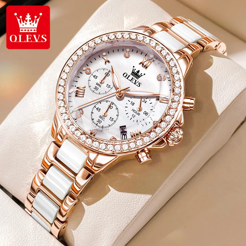 9999 Luxury Diamond Quartz Watch for Women Rhombus Mirror Chronograph Waterproof Woman Watch Original Ladies Dress Watches