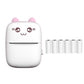 Compact Wireless Mini Thermal Printer - Perfect for On-the-Go Photo Printing with 6 Rolls Included