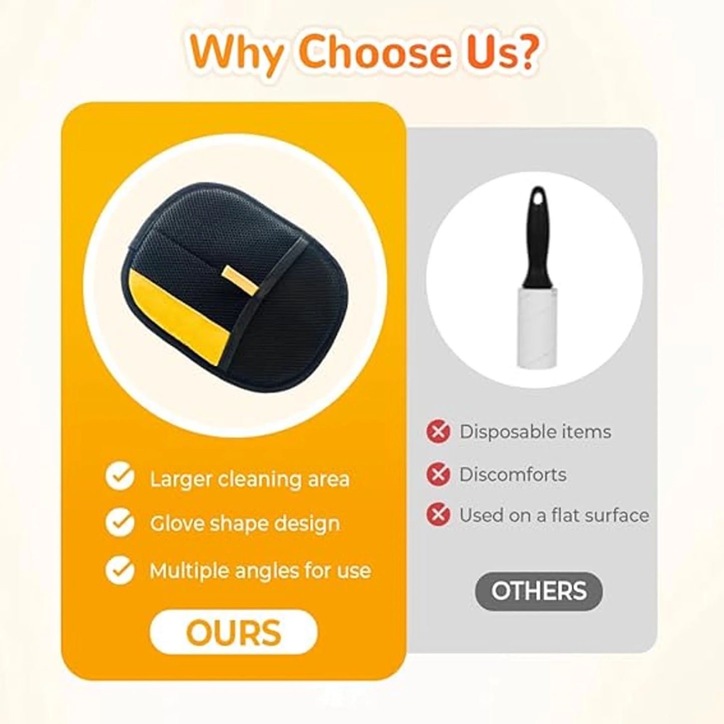 Transform Your Home with 2Pcs Electrostatic Pet Hair Removal Gloves - Reusable and Washable Grooming Solution for Dogs and Cats!