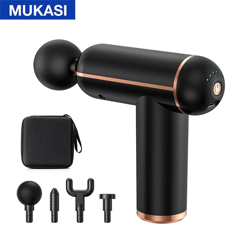 MUKASI Portable Percussion Massage Gun for Deep Tissue Muscle Relaxation and Pain Relief