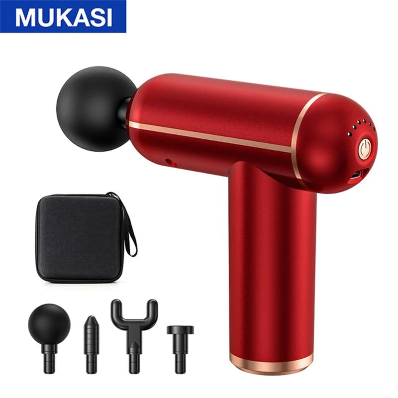 MUKASI Portable Percussion Massage Gun for Deep Tissue Muscle Relaxation and Pain Relief