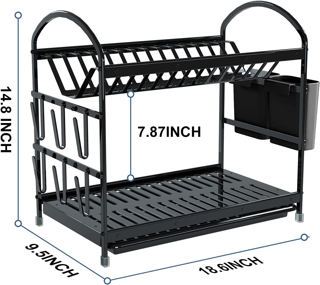 3-Tier Spice Rack Organizer for Cabinet, Step Cabinet Organizer and Storage, with Protective Railing, for Pantry, Kitchen Countertop Storage (1-Tier Spice Rack)