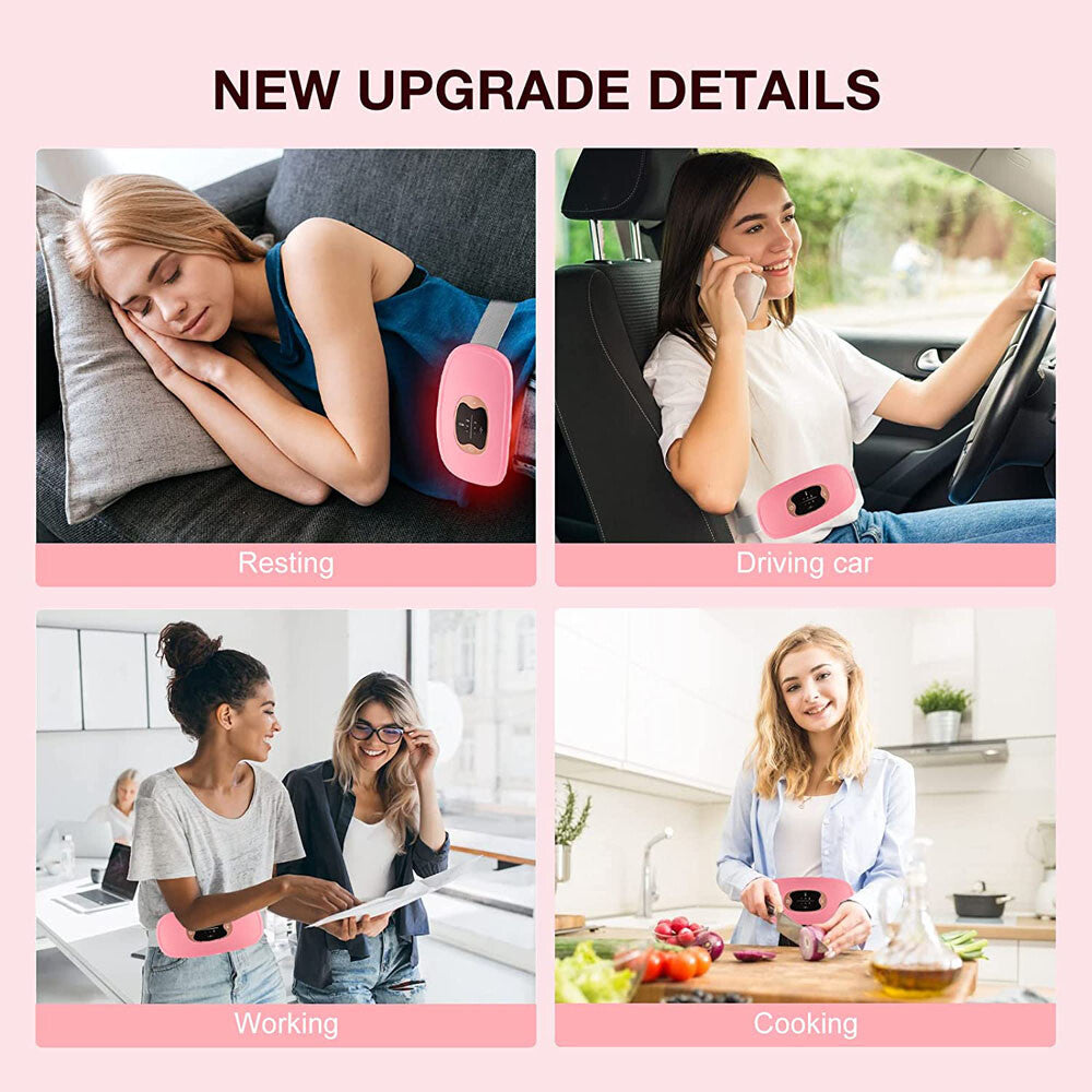 Experience Ultimate Comfort with the Electric Heating Menstrual Vibration Pad Belt for Effective Period Pain Relief