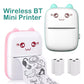Compact Wireless Mini Thermal Printer - Perfect for On-the-Go Photo Printing with 6 Rolls Included