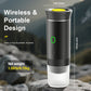 3-in-1 Portable Espresso Maker with Self-Heating Function, USB-C Connectivity, LED Display, 20 Bar Pressure, Compatible with Coffee Grounds and Capsules – Ideal for Travel, Car, RV, and Camping