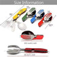 4-in-1 Stainless Steel Camping Utensils - Folding Pocket Cutlery Set for Hiking and Travel
