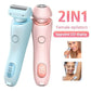 Electric Razors for Women 2 in 1 Bikini Trimmer Face Shavers Hair Removal for Underarms Legs Ladies Body Trimmer IPX7 Waterproof